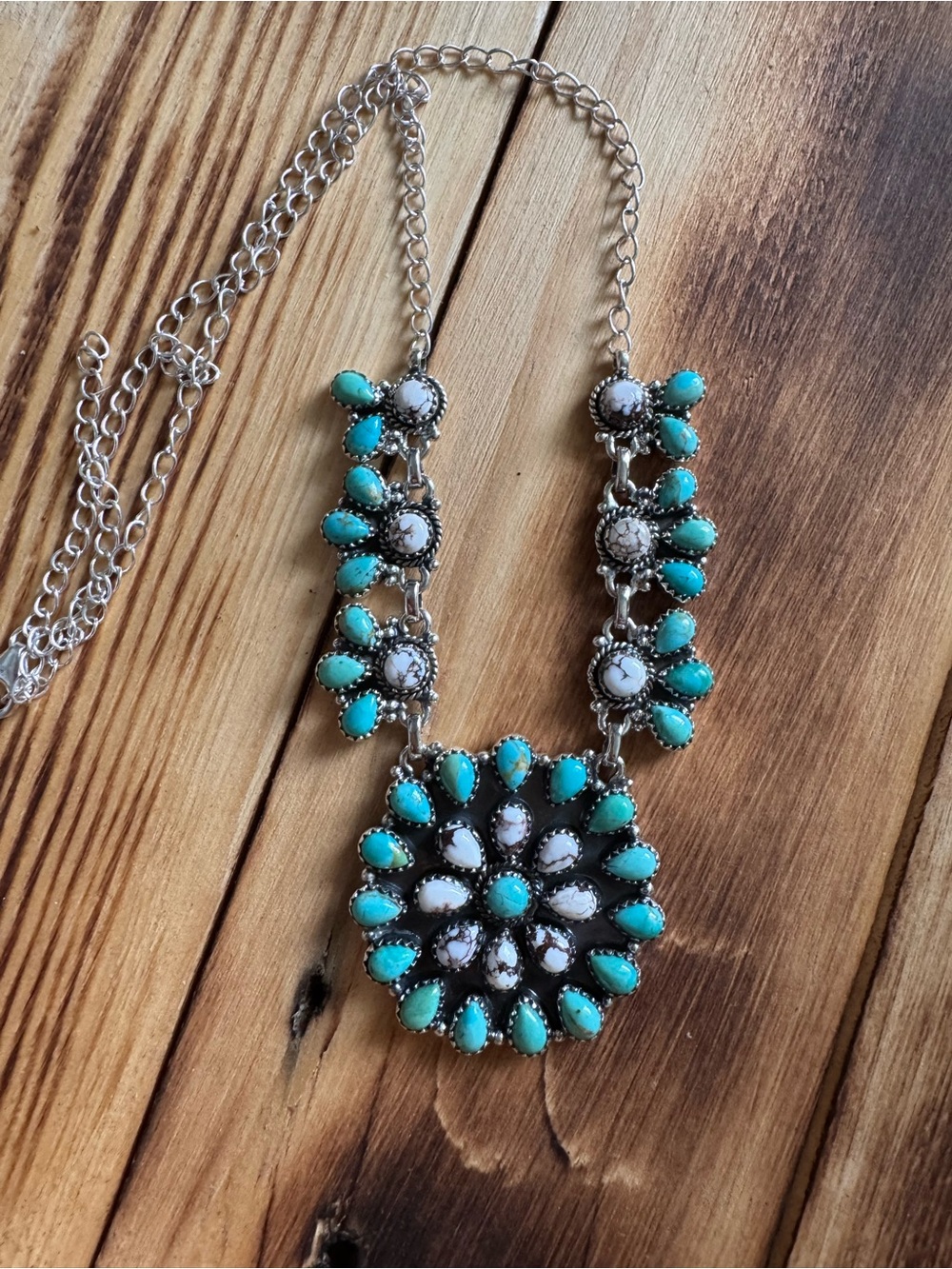 Mojave Turquoise and Wild Horse Necklace